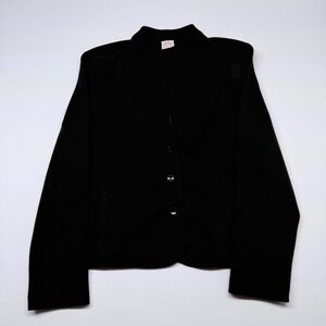 Vintange Graff Womens Black Blazer Jacket Mandarin  38R